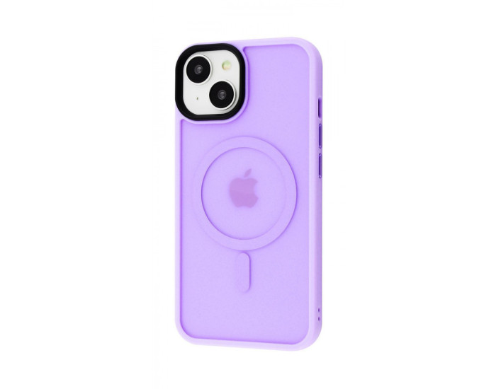 Чехол-силикон WAVE Matte Insane Case with MagSafe Ring iPhone 14, светло-фиолетовый
