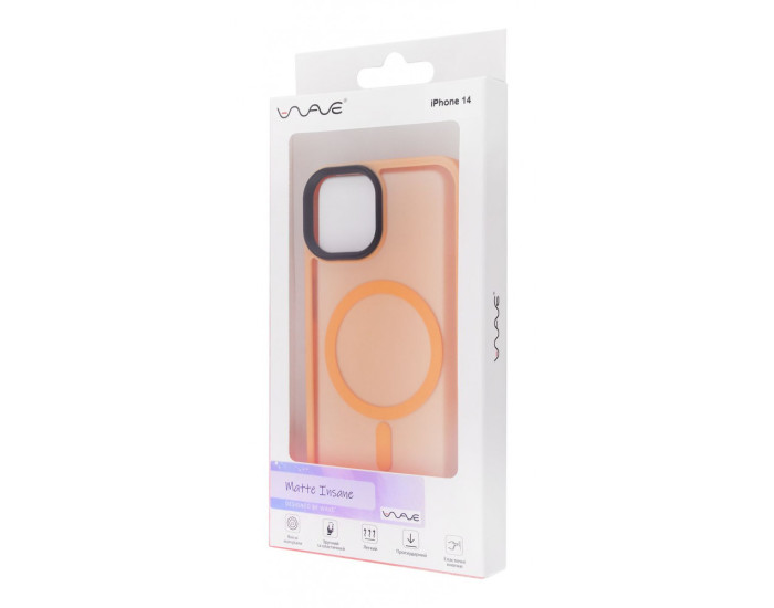 Чехол-силикон WAVE Matte Insane Case with MagSafe Ring iPhone 14, светло-фиолетовый