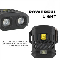 Ліхтарик Multifunction D53-2LED, Li-Ion акумулятор, індикація заряду, запальничка, ЗУ Type-C, чорний