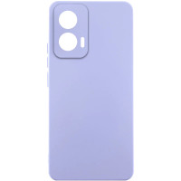 Чехол-силикон GETMAN Liquid Silk Full Camera Motorola Edge 50 Fusion, сиреневый