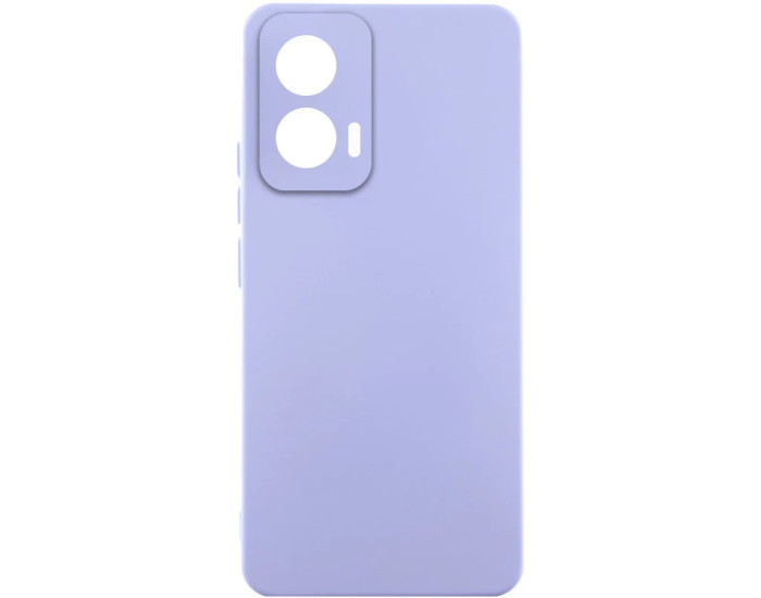 Чохол-силікон GETMAN Liquid Silk Full Camera Motorola Edge 50 Fusion, бузковий