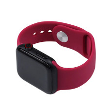 Ремешок для Apple Watch Series 38/40/41/42 mm S, темно-красный