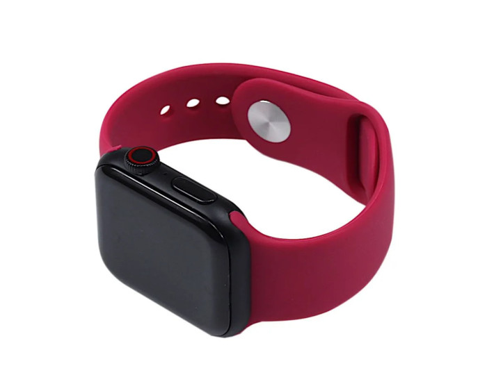 Ремешок для Apple Watch Series 38/40/41/42 mm S, темно-красный