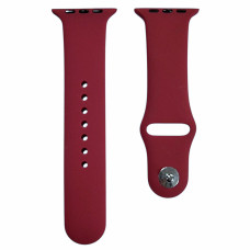 Ремешок для Apple Watch Series 38/40/41/42 mm S, темно-красный