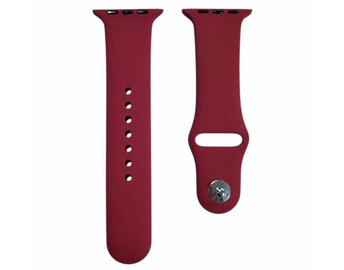 Ремешок для Apple Watch Series 38/40/41/42 mm S, темно-красный