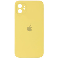 Чехол-силикон оригинал Square Cover Soft Matte Full Camera iPhone 11, New Yellow