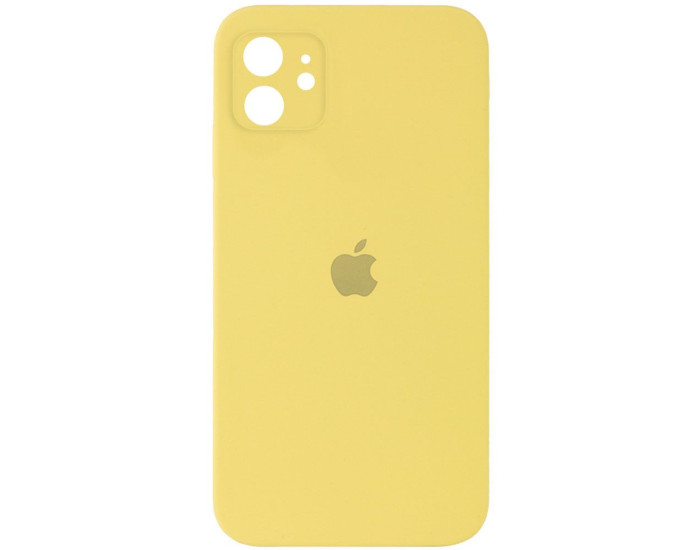 Чохол-силікон оригінал Square Cover Soft Matte Full Camera iPhone 11, New Yellow