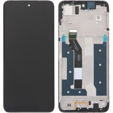 Дисплей з сенсорним екраном (модуль) Motorola XT2433-5 Moto G35, чорний з рамкою, оригінал