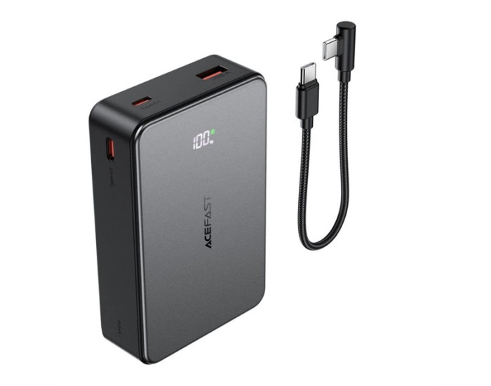 Портативна батарея (Power Bank) Acefast M29 22.5W with cable 20 000mAh, чорна
