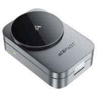 Беспроводная зарядка Acefast E22 Desktop 3-in-1 Wireless Charging holder, серый металлик