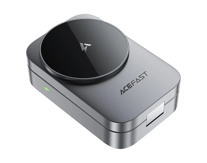 Бездротова зарядка Acefast E22 Desktop 3-in-1 Wireless Charging holder, Сірий металік