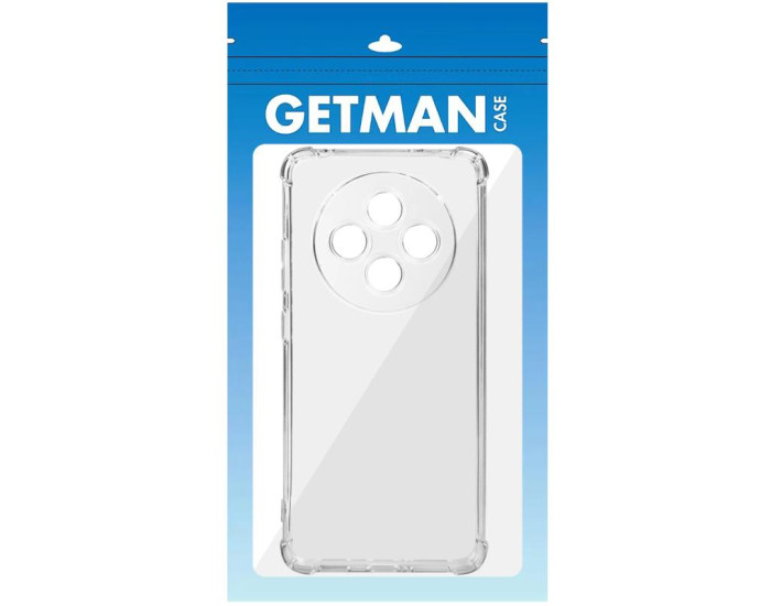 Чехол-силикон Getman Ease logo усиленные углы Oppo Reno 12 F 4G/5G, прозрачный