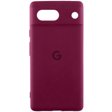 Чохол-силікон Lakshmi Full Camera with Logo Google Pixel 7A, Бордовий