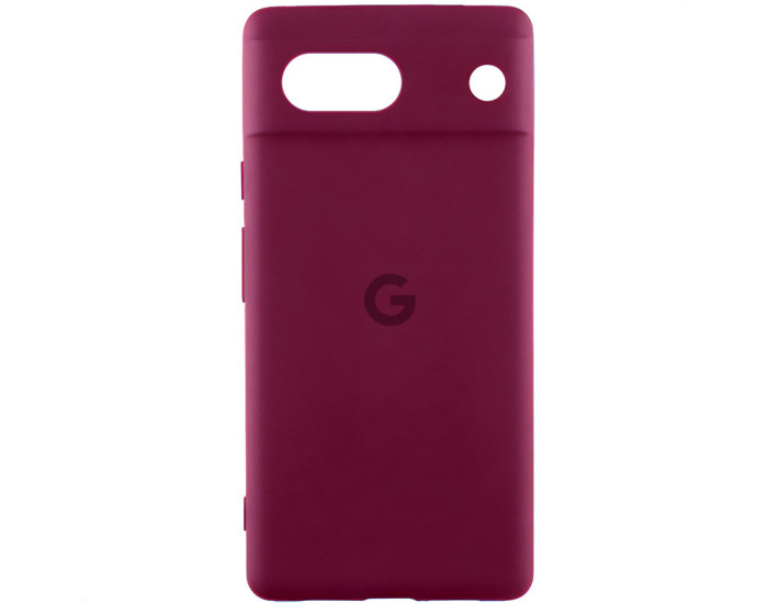 Чохол-силікон Lakshmi Full Camera with Logo Google Pixel 7A, Бордовий