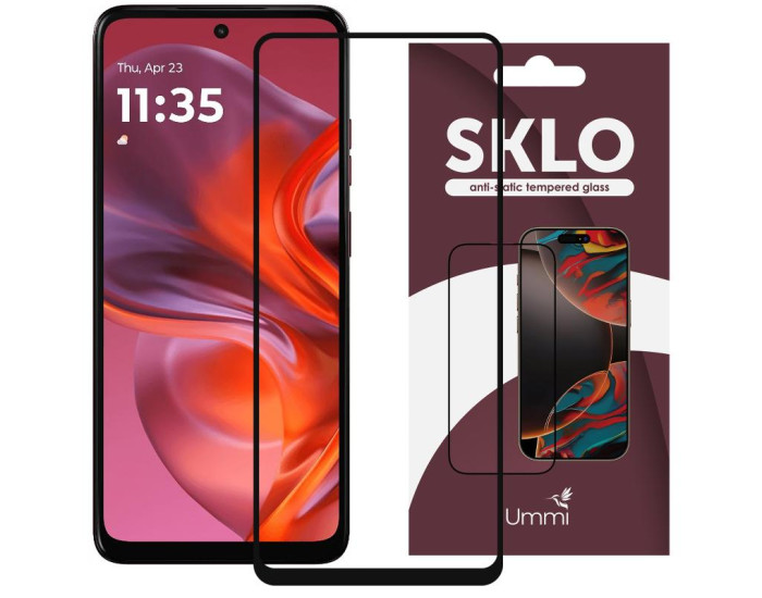 Защитное стекло SKLO 5D Motorola G86 5G /G86 Power, черное