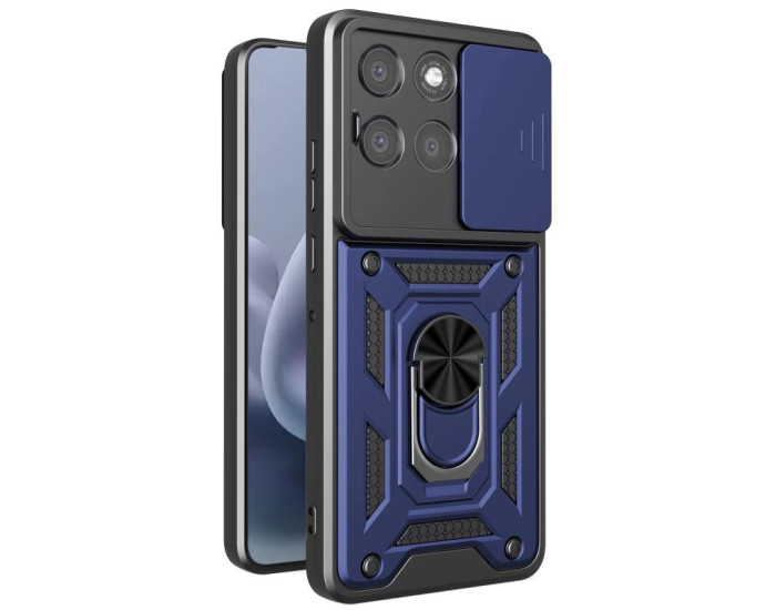 Чехол-Ударопрочный Ummi Camshield Serge Ring Motorola Moto G86 Power, синий