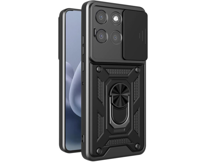Чехол-Ударопрочный Ummi Camshield Serge Ring Motorola Moto G86 Power, черный