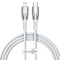 Кабель USB Baseus Glimmer Series Fast Charging Data Cable Type-C to Lightning (20W/1m) (CADH000002) White