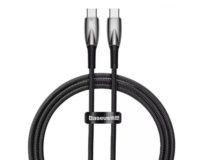Кабель USB-C Baseus Glimmer Series Type-C to Type-C (100W/1m) (CADH000701) Black