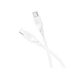 Кабель USB Borofone BX113 Lenny Silicone Type-C to Lightning (27W/3A/1m) белый
