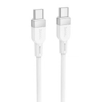 Кабель UBS-C Hoco X109 Energy Silicone Type-C to Type-C (60W/1m) White