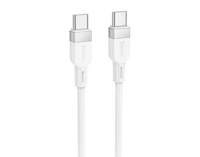 Кабель UBS-C Hoco X109 Energy Silicone Type-C to Type-C (60W/1m) White