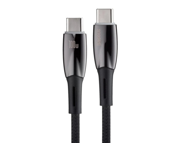 Кабель USB-C Baseus Glimmer Series Fast Type-C to Type-C (100W/1m) (CADH000401) Black