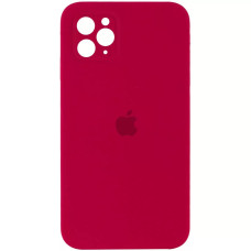 Чехол-силикон оригинал Square Cover Soft Matte Full Camera iPhone 11 Pro, Rose red