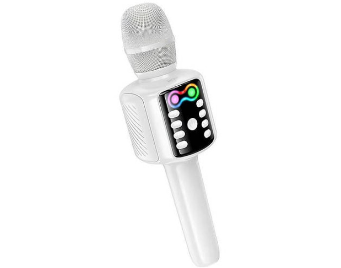 Колонка-Микрофон Караоке Hoco L24 Shine, белая