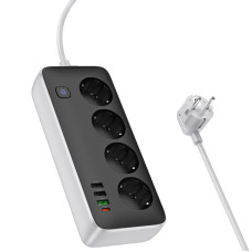 Сетевой фильтр HOCO AC22 Sunlight 4-bit(PD30W/1C3A) desktop socket(EU/GER)