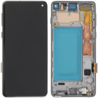 Дисплей з сенсорним екраном (модуль) Samsung G973 Galaxy S10, чорний з рамкою, TFT