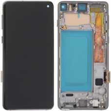 Дисплей з сенсорним екраном (модуль) Samsung G973 Galaxy S10, чорний з рамкою, TFT