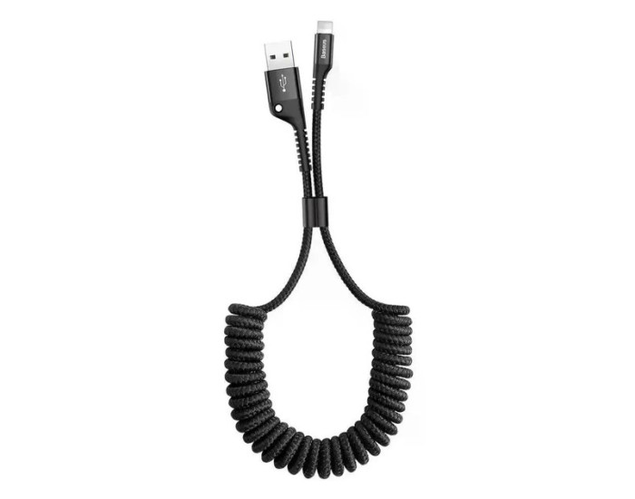 Кабель USB Baseus Fish Eye Spring (Пружина) USB to Ligtning 2A/1m (CAlSR-01) Black