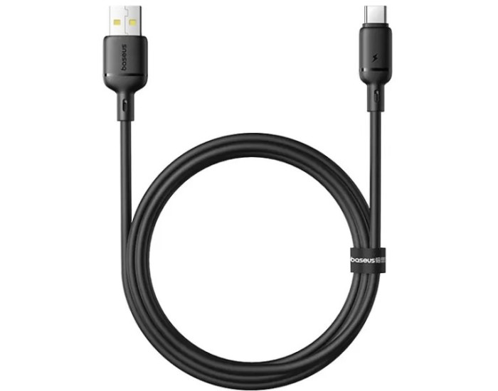 Кабель USB Baseus Silky Series USB to Type-C (3A/2m) черный (P10377703113-03) 