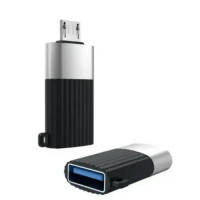 Переходник OTG XO NB149-G USB2.0 to Micro, Black