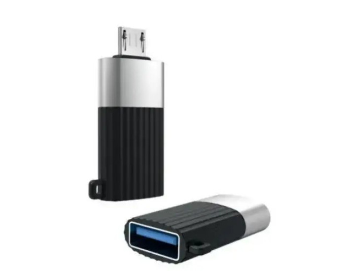 Переходник OTG XO NB149-G USB2.0 to Micro, Black