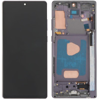 Дисплей з сенсорним екраном (модуль) Samsung N980 Note 20 /N981, чорний з сірою рамкою, TFT