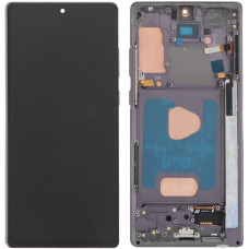 Дисплей з сенсорним екраном (модуль) Samsung N980 Note 20 /N981, чорний з сірою рамкою, TFT