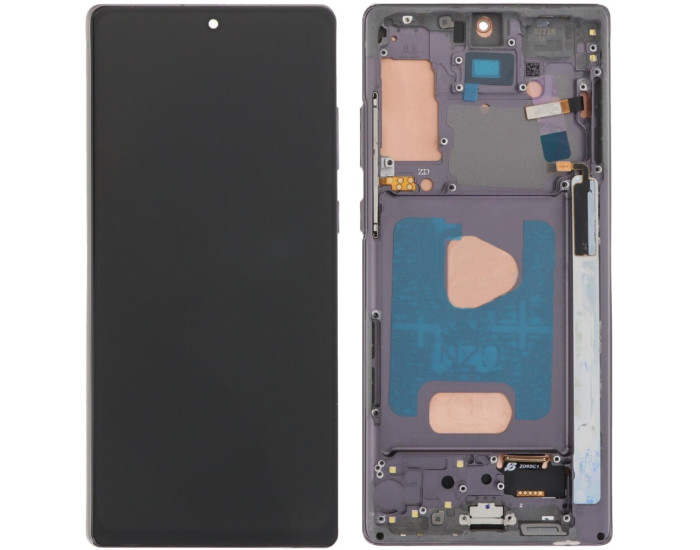 Дисплей з сенсорним екраном (модуль) Samsung N980 Note 20 /N981, чорний з сірою рамкою, TFT