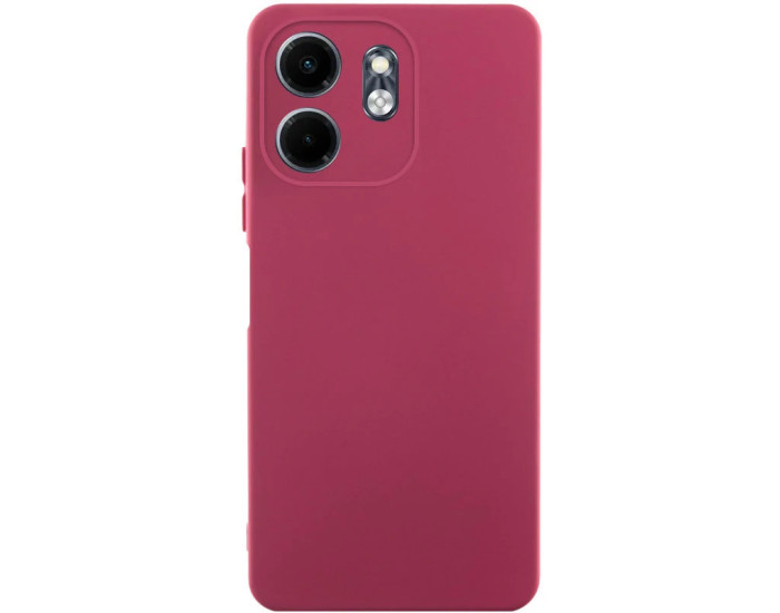 Чохол-силікон GETMAN Liquid Silk Full Camera Motorola Moto G86 5G, марсала