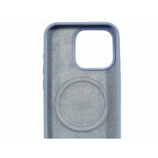 Чехол-силикон оригинал Full Soft Matte Case with MagSafe iPhone 14, сиренево-голубой 