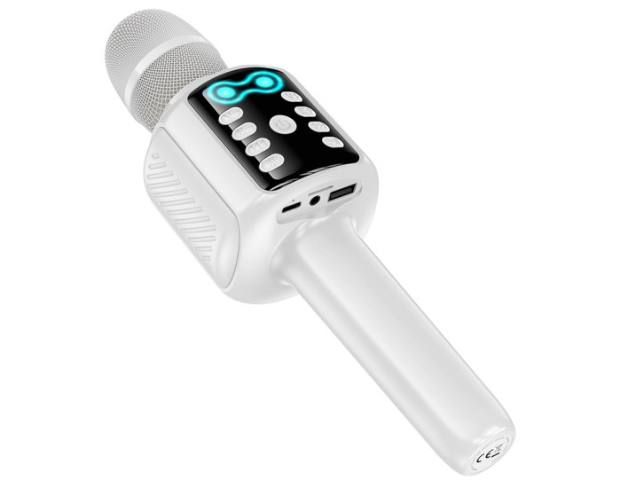 Колонка-Микрофон Караоке Hoco L24 Shine, белая