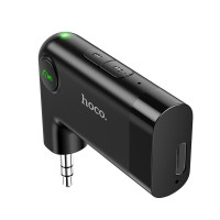 Бездротовий ресивер AUX Hoco E53 Dawn sound FM transmitter BT5.0 чорний