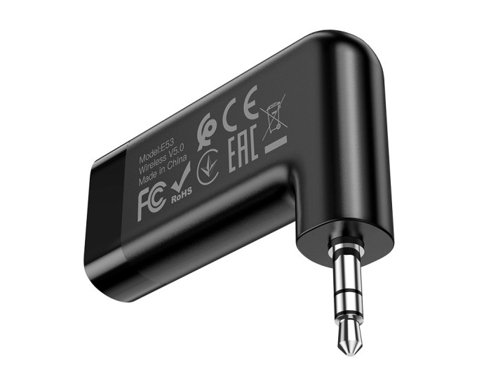Бездротовий ресивер AUX Hoco E53 Dawn sound FM transmitter BT5.0 чорний