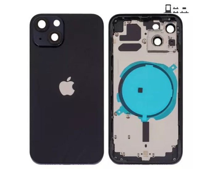 Корпус для iPhone 13, з тримачем SIM карти, з бічними кнопками, Midnight, оригінал