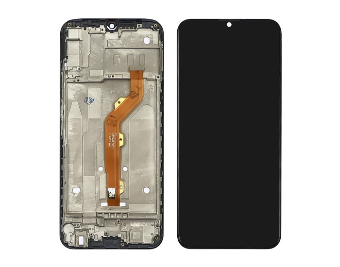Дисплей с сенсорным экраном (модуль) Tecno Spark 4 KC2/KC8 /Camon 12 CC7 /Infinix Hot 8 X650, черный с рамкой