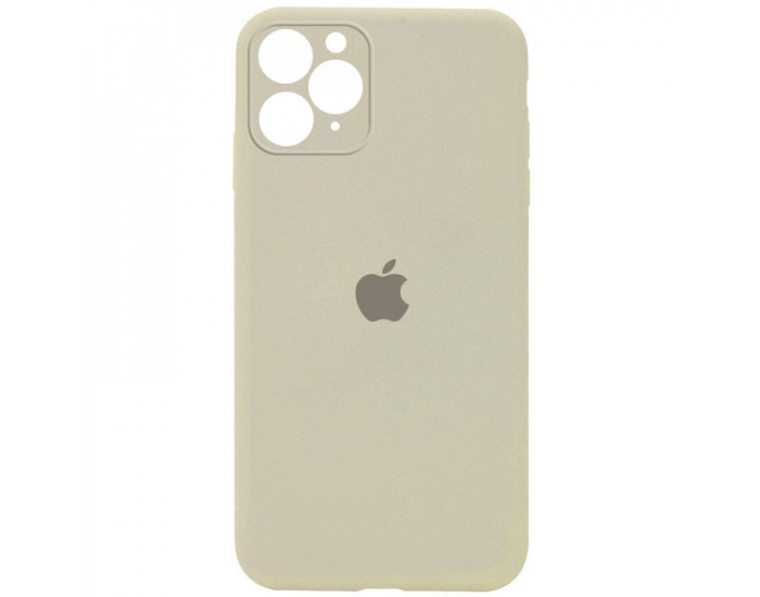 Чехол-силикон оригинал Square Cover Soft Matte Full Camera iPhone 11 Pro Max, Cream