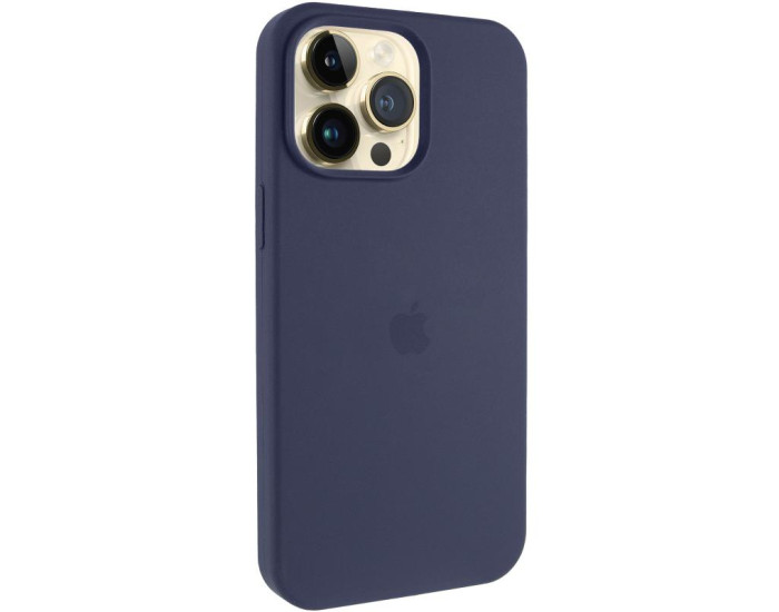 Чехол-силикон оригинал Full Soft Matte with MagSafe iPhone 14 Pro Max (Темно Синий / Midnight Blue)