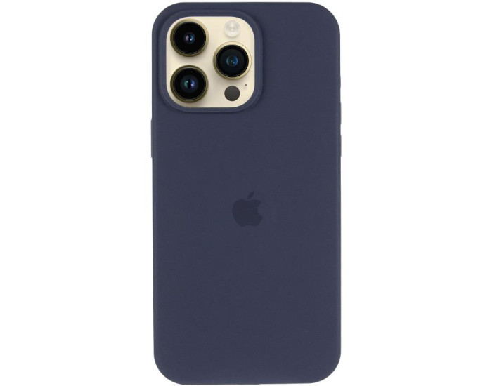 Чехол-силикон оригинал Full Soft Matte with MagSafe iPhone 14 Pro Max (Темно Синий / Midnight Blue)