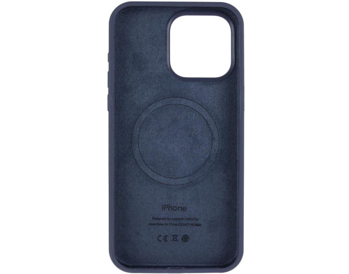 Чехол-силикон оригинал Full Soft Matte with MagSafe iPhone 14 Pro Max (Темно Синий / Midnight Blue)
